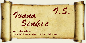 Ivana Sinkić vizit kartica